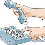 Stor-knap telefon
