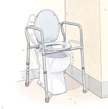 Toilet med forhøjet toiletsæde. Toilet med forhøjet toiletsæde.