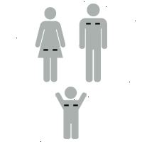 Illustration af rh faktor: baby er - rh negativ Illustration af rh faktor: baby er - rh negativ