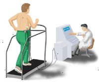 Illustration viser et arbejds-EKG Illustration viser et arbejds-EKG